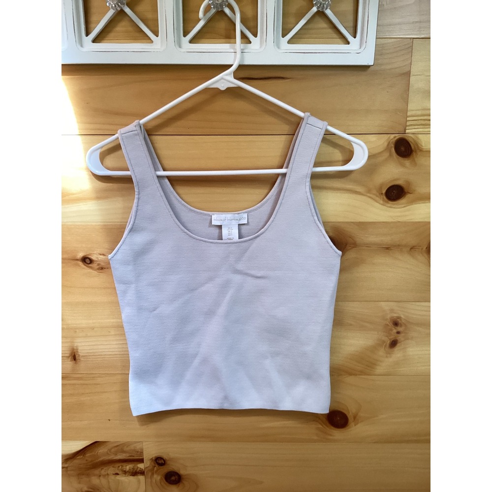 House of Harlow 1960 Women Lunar Rock Bandage Knit Scoop Neck Tank Top Small NEW